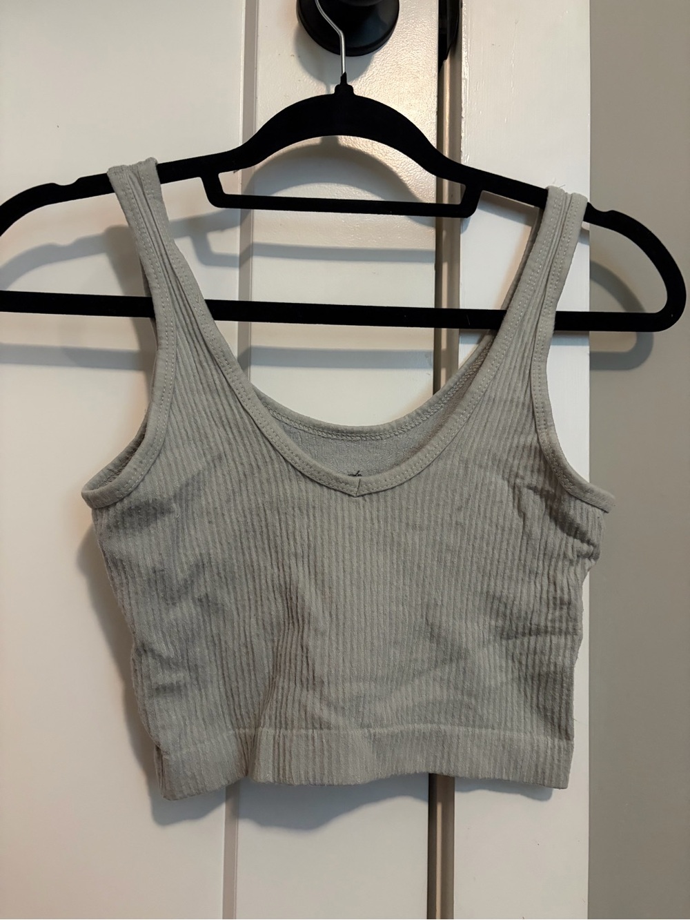 Urban Outfitters “Out From Under” Light Gray Ribbed Crop Tank
